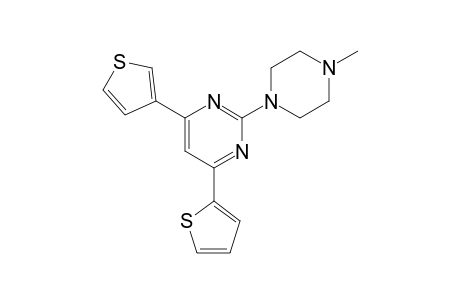 2-(4-methyl-1-piperazinyl)-4-thiophen-2-yl-6-(3-thiophenyl)pyrimidine