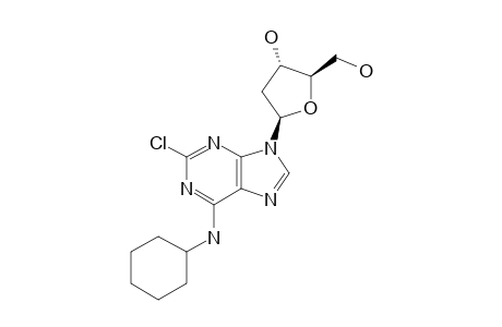 2-CHLORO-6-(CYCLOHEXYLAMINO)-9-(2'-DEOXY-BETA-D-ERYTHRO-PENTOFURANOSYL)-9H-PURINE