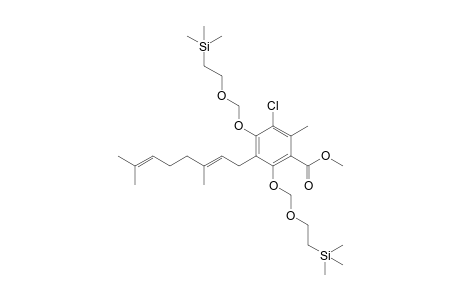 Methyl 3-chloro-5-[(E)-3,7-dimethyl-2,6-octadienyl]-2-methyl-4,6-bis[2-(trimethylsilyl)ethoxymethoxy]benzoate