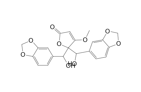 2(5H)-Furanone, 5,5-bis(1,3-benzodioxol-5-ylhydroxymethyl)-4-methoxy-