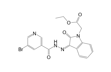 ethyl ((3Z)-3-{[(5-bromo-3-pyridinyl)carbonyl]hydrazono}-2-oxo-2,3-dihydro-1H-indol-1-yl)acetate