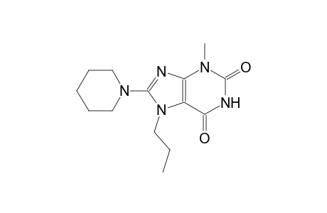 1H-purine-2,6-dione, 3,7-dihydro-3-methyl-8-(1-piperidinyl)-7-propyl-