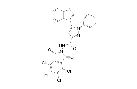 5-(1H-Indol-3-yl)-1-phenyl-N-(4,5,6,7-tetrachloro-1,3-dioxoisoindolin-2-yl)-1H-pyrazole-3-carboxamide