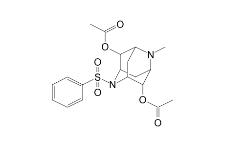 2,6-Diazatricyclo[3.3.1.1(3,7)]decane-4,8-diol, 2-methyl-6-(phenylsulfonyl)-, diacetate (ester), (1.alpha.,3.beta.,4.beta.,5.alpha.,7.beta.,8.alpha.)-