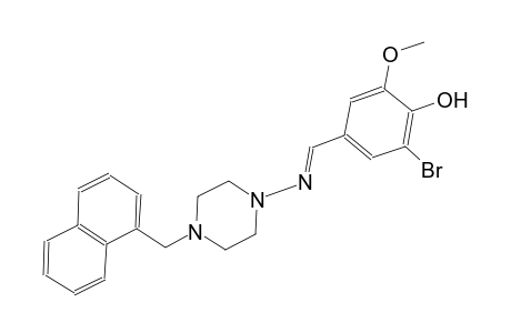 phenol, 2-bromo-6-methoxy-4-[(E)-[[4-(1-naphthalenylmethyl)-1-piperazinyl]imino]methyl]-