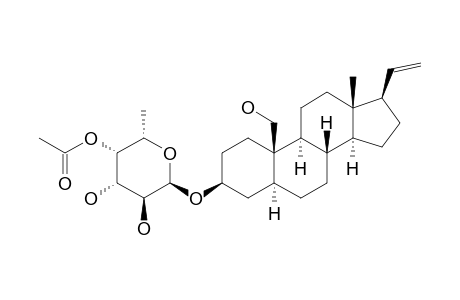 STEREONSTEROID_C;3-(4'-O-ACETYL-ALPHAFUCOPYRANOSYLOXY)-PREGNA-20-DIENE-19-OL