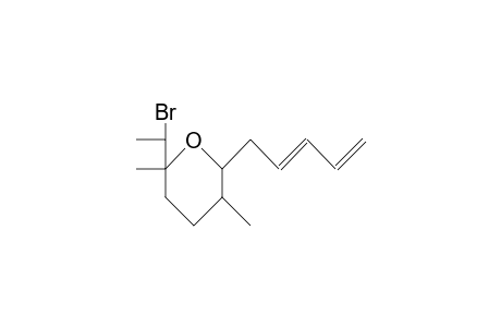 2-(1'-Bromo-ethyl)-2,5-dimethyl-6-(penta-2',4'-dienyl)-tetrahydro-pyran