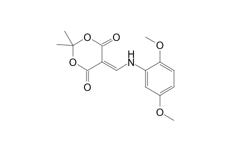 (2,5-Dimethoxyanilinomethylene) malonic acid, cyclic isopropylidene ester; 1,3-Dioxane-4,6-dione, 5-[[(2,5-dimethoxyphenyl)amino]methylene]-2,2-dimethyl-