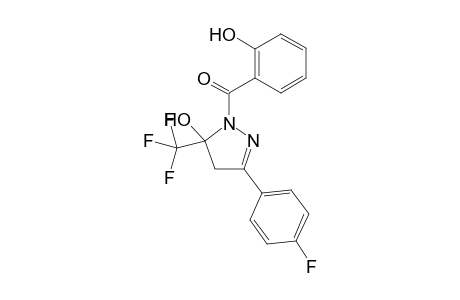 3-(4-Fluorophenyl)-5-hydroxy-5-trifluoromethyl-4,5-dihydro-1H-1-(2-hydroxybenzoyl) pyrazole