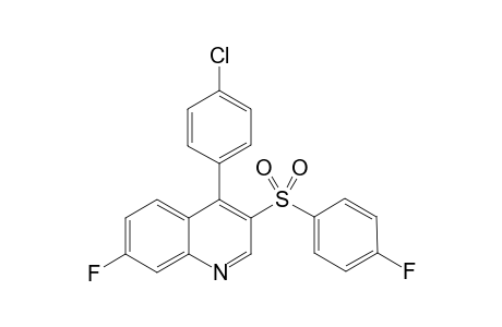 4-(4-Chlorophenyl)-7-fluoro-3-((4-fluorophenyl)sulfonyl)-quinoline