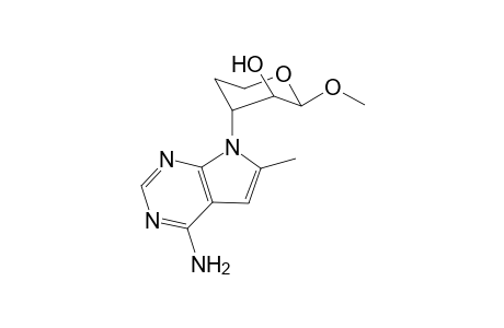 4-(4-amino-6-methyl-7-pyrrolo[2,3-d]pyrimidinyl)-2-methoxy-3-oxanol