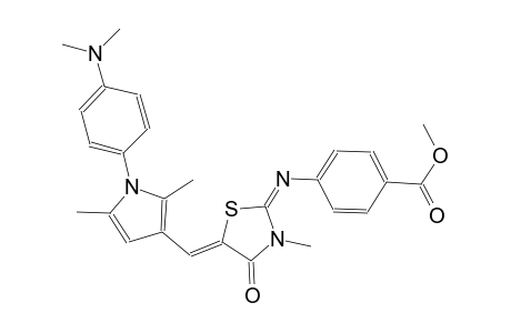benzoic acid, 4-[[(2E,5Z)-5-[[1-[4-(dimethylamino)phenyl]-2,5-dimethyl-1H-pyrrol-3-yl]methylene]-3-methyl-4-oxothiazolidinylidene]amino]-, methyl ester