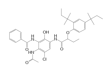 N-(2-(Acetylamino)-3-chloro-5-([2-(2,4-ditert-pentylphenoxy)butanoyl]amino)-6-hydroxyphenyl)benzamide