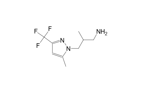 2-methyl-3-[5-methyl-3-(trifluoromethyl)-1H-pyrazol-1-yl]-1-propanamine