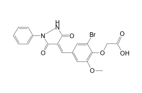 2-[2-bromo-4-[(E)-(3,5-diketo-1-phenyl-pyrazolidin-4-ylidene)methyl]-6-methoxy-phenoxy]acetic acid