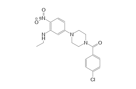 5-[4-(4-chlorobenzoyl)-1-piperazinyl]-N-ethyl-2-nitroaniline