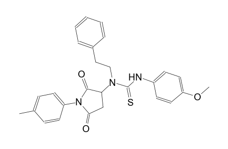 N'-(4-methoxyphenyl)-N-[1-(4-methylphenyl)-2,5-dioxo-3-pyrrolidinyl]-N-(2-phenylethyl)thiourea