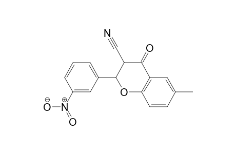 6-Methyl-4-oxo-2-(3-nitrophenyl)-3,4-dihydro-2H-chromene-3-carbonitrile