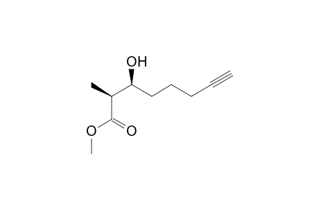 (2S,3S)-3-hydroxy-2-methyl-7-octynoic acid methyl ester