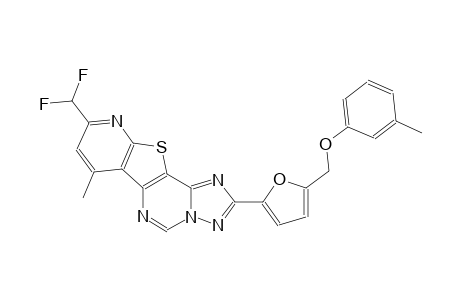 {5-[9-(difluoromethyl)-7-methylpyrido[3',2':4,5]thieno[2,3-e][1,2,4]triazolo[1,5-c]pyrimidin-2-yl]-2-furyl}methyl 3-methylphenyl ether