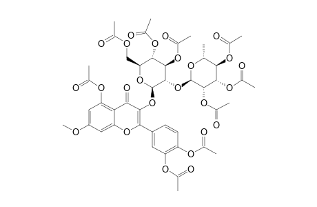 #11;5-ACETYLOXY-2-(3,4-DIACETYLOXYPHENYL)-7-METHOXY-3-[[2-O-(TRI-O-ACETYL-ALPHA-L-RHAMNOPYRANOSYL)-TRI-O-ACETYL-BETA-D-GLUCOPYRANOSYL]-OXY]-4H-1-BENZOPYRAN