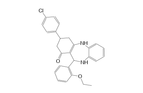 3-(4-chlorophenyl)-11-(2-ethoxyphenyl)-2,3,4,5,10,11-hexahydro-1H-dibenzo[b,e][1,4]diazepin-1-one