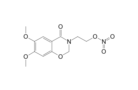 nitric acid 2-(4-keto-6,7-dimethoxy-2H-1,3-benzoxazin-3-yl)ethyl ester