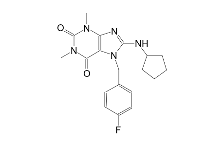 8-(cyclopentylamino)-7-(4-fluorobenzyl)-1,3-dimethyl-3,7-dihydro-1H-purine-2,6-dione
