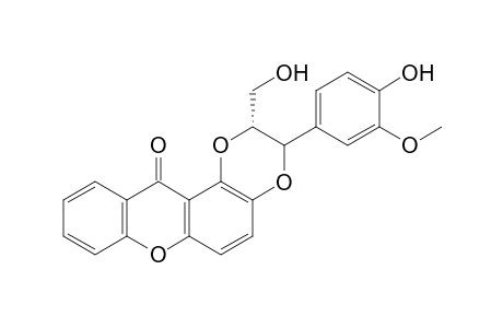 2,3-Dihydro-3-(4'-hydroxy-3'-methoxyphenyl)-2-(hydroxymethyl)-12H-1,4-dioxino[2,3-a]xanthen-12-one