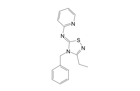 4-BENZYL-3-ETHYL-5-(2-PYRIDYLIMINO)-1,2,4-THIADIAZOLINE