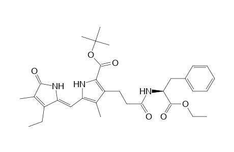 1H-Pyrrole-2-carboxylic acid, 3-[3-[[2-ethoxy-2-oxo-1-(phenylmethyl)ethyl]amino]-3-oxopropyl]-5-[(3-ethyl-1,5-dihydro-4-methyl-5-oxo-2H-pyrrol-2-ylidene)methyl]-4-methyl-, 1,1-dimethylethyl ester, [S-(Z)]-