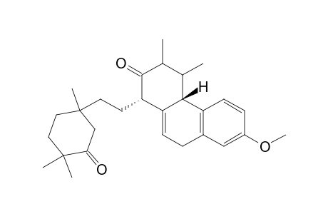 2(1H)-Phenanthrenone, 3,4,4a,9-tetrahydro-7-methoxy-1,4a-dimethyl-1-[2-(1,4,4-trimethyl-3-o xocyclohexyl)ethyl]-, [1.alpha.(S*),4a.beta.]-(.+-.)-
