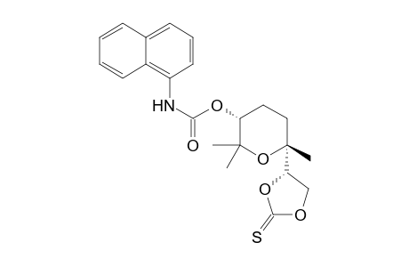 Naphthalen-1-yl-carbamic acid (3R,6S)-2,2,6-trimethyl-6-(2-thioxo-[1,3]dioxolan-4-yl)-tetrahydro-pyran-3-yl ester