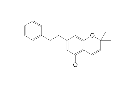 2,2-DIMETHYL-5-HYDROXY-7-(2-PHENYLETHYL)-CHROMENE