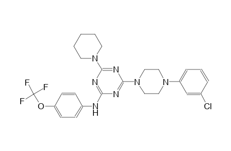 4-[4-(3-chlorophenyl)-1-piperazinyl]-6-(1-piperidinyl)-N-[4-(trifluoromethoxy)phenyl]-1,3,5-triazin-2-amine
