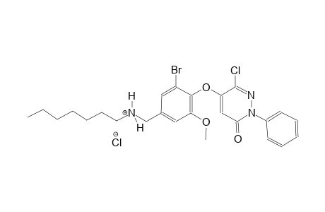 N-{3-bromo-4-[(3-chloro-6-oxo-1-phenyl-1,6-dihydro-4-pyridazinyl)oxy]-5-methoxybenzyl}-1-heptanaminium chloride
