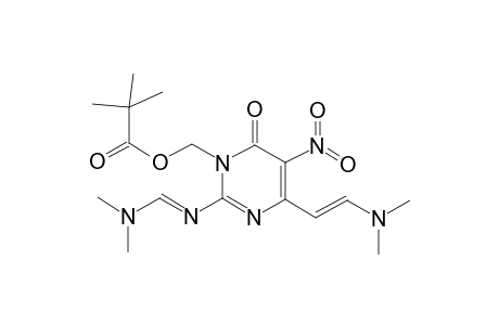 4-[(2E)-Dimethylamino)ethenyl]-2-[[(N,N-dimethylamino)methylene]amino]-5-nitro-(3H)-oxo-3-[(pivaloyloxy)methyl]pyrimidine
