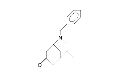 2-Benzyl-4.alpha.-ethyl-2-aza-bicyclo(3.3.1)nonan-7-one