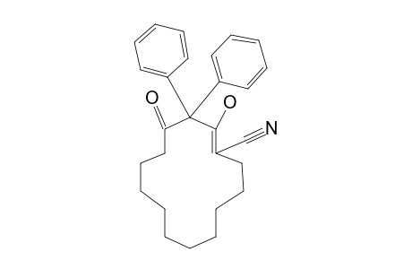 2-HYDROXY-4-OXO-3,3-DIPHENYLCYCLOTETRADEC-1-ENE-1-CARBONITRILE