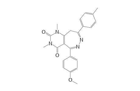1H-pyrimido[5,4-d][1,2]diazepine-2,4(3H,9H)-dione, 5-(4-methoxyphenyl)-1,3-dimethyl-8-(4-methylphenyl)-