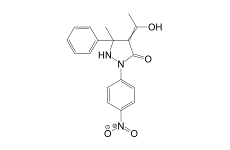 4-(1-hydroxyethylidene)-5-methyl-2-(4-nitrophenyl)-5-phenyl-pyrazolidin-3-one