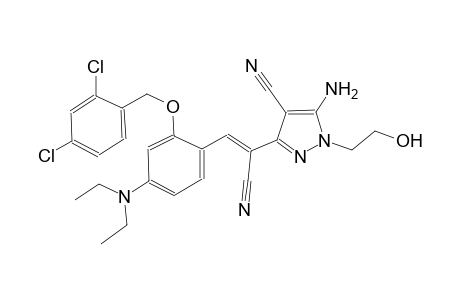 1H-pyrazole-3-acetonitrile, 5-amino-4-cyano-alpha-[[2-[(2,4-dichlorophenyl)methoxy]-4-(diethylamino)phenyl]methylene]-1-(2-hydroxyethyl)-