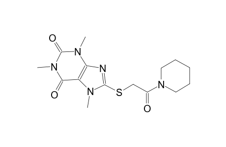 1,3,7-trimethyl-8-{[2-oxo-2-(1-piperidinyl)ethyl]sulfanyl}-3,7-dihydro-1H-purine-2,6-dione