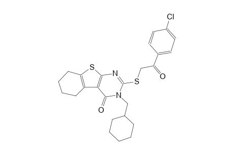 2-{[2-(4-chlorophenyl)-2-oxoethyl]sulfanyl}-3-(cyclohexylmethyl)-5,6,7,8-tetrahydro[1]benzothieno[2,3-d]pyrimidin-4(3H)-one