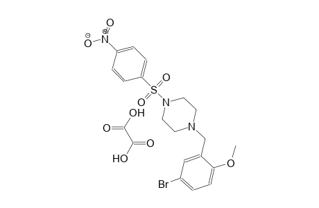 1-(5-bromo-2-methoxybenzyl)-4-((4-nitrophenyl)sulfonyl)piperazine oxalate