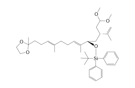tert-Butyl-[(1S,2E,6E)-1-[(2R)-2-(2,2-dimethoxyethyl)-3-methyl-but-3-enyl]-2,6-dimethyl-9-(2-methyl-1,3-dioxolan-2-yl)nona-2,6-dienoxy]-diphenyl-silane
