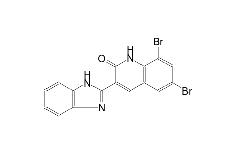 3-(1H-benzimidazol-2-yl)-6,8-dibromo-2(1H)-quinolinone