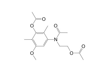 1-Acetoxy-3-(n-acetyl-2-acetoxyethylamino)-5-methoxy-2,6-dimethylbenzene