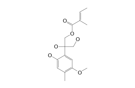 2,3-DIHYDROXY-2-(2-HYDROXY-4-METHYL-5-METHOXYPHENYL)-PROPYL TIGLATE