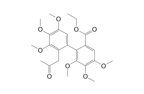 [1,1'-Biphenyl]-2-carboxylic acid, 3',4,4',5,5',6-hexamethoxy-2'-(2-oxopropyl)-, ethyl ester